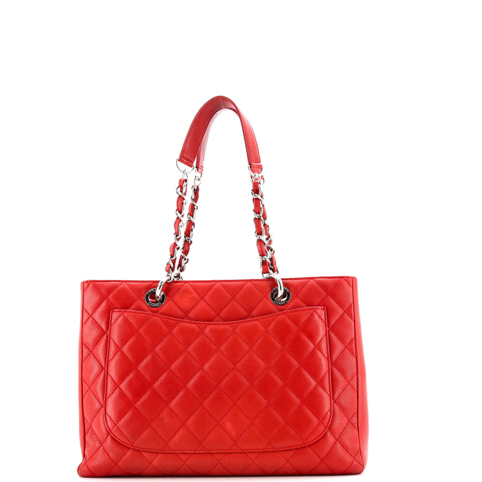 Grand Shopping Tote Quilted Caviar