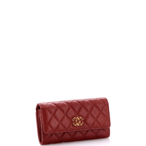 Chain Infinity Flap Wallet Quilted Lambskin Long