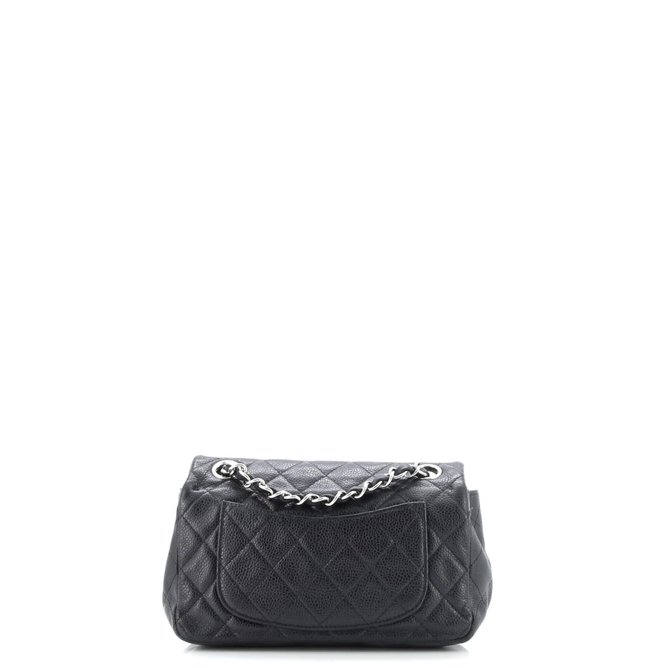 Classic Single Flap Bag Quilted Caviar Mini