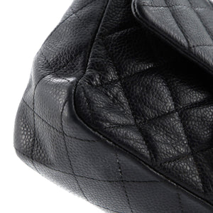 Classic Single Flap Bag Quilted Caviar Mini