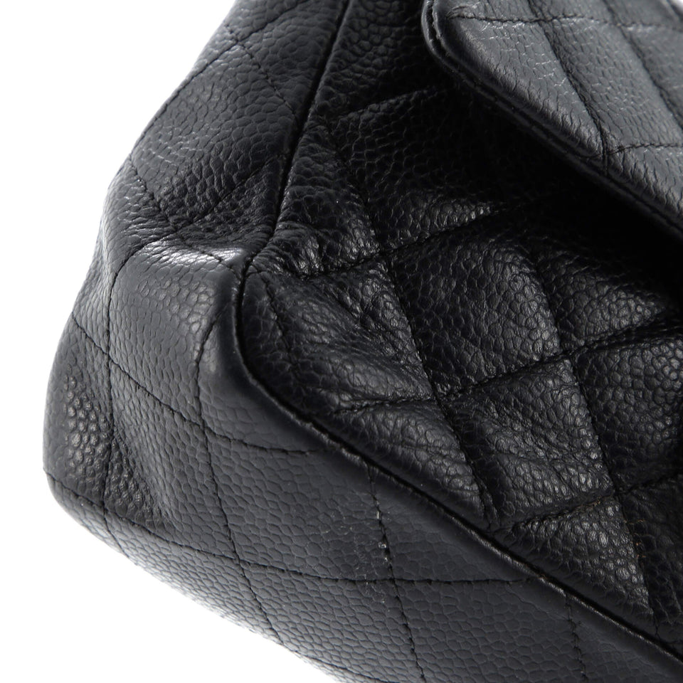 Classic Single Flap Bag Quilted Caviar Mini