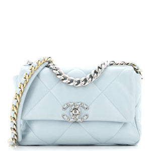 19 Flap Bag Quilted Leather Medium