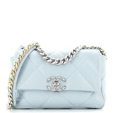 19 Flap Bag Quilted Leather Medium