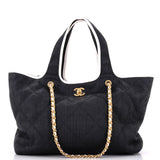 Coco Beach CC Shopper Tote Quilted Raffia Maxi