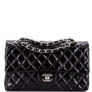 Classic Double Flap Bag Quilted Patent Medium