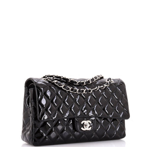 Classic Double Flap Bag Quilted Patent Medium