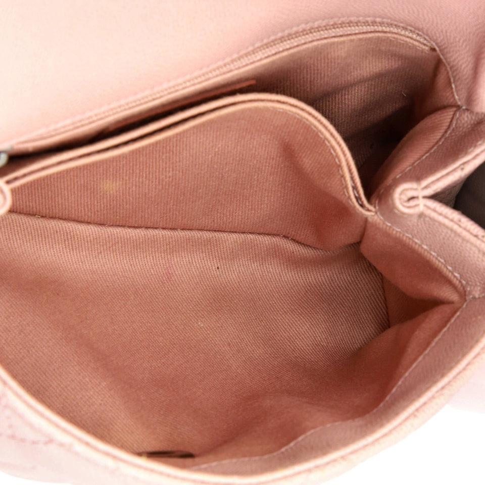Coco Top Handle Bag Quilted Caviar Mini