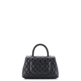So Black Coco Top Handle Bag Quilted Caviar Mini