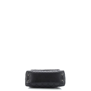 So Black Coco Top Handle Bag Quilted Caviar Mini