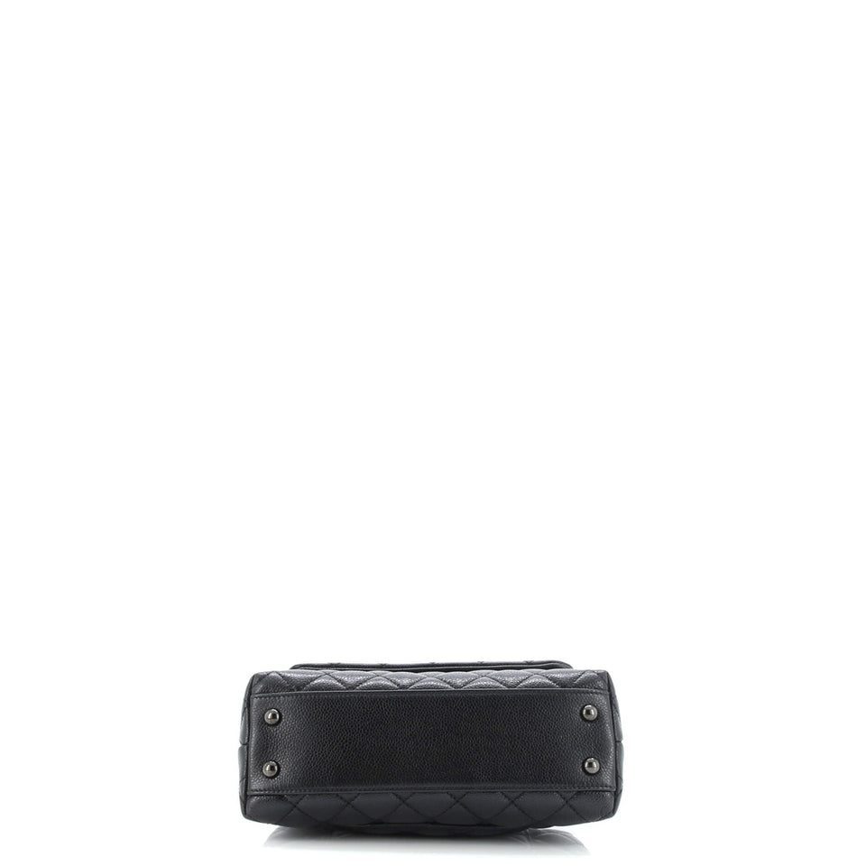 So Black Coco Top Handle Bag Quilted Caviar Mini