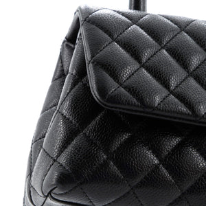 So Black Coco Top Handle Bag Quilted Caviar Mini