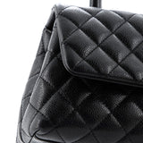 So Black Coco Top Handle Bag Quilted Caviar Mini