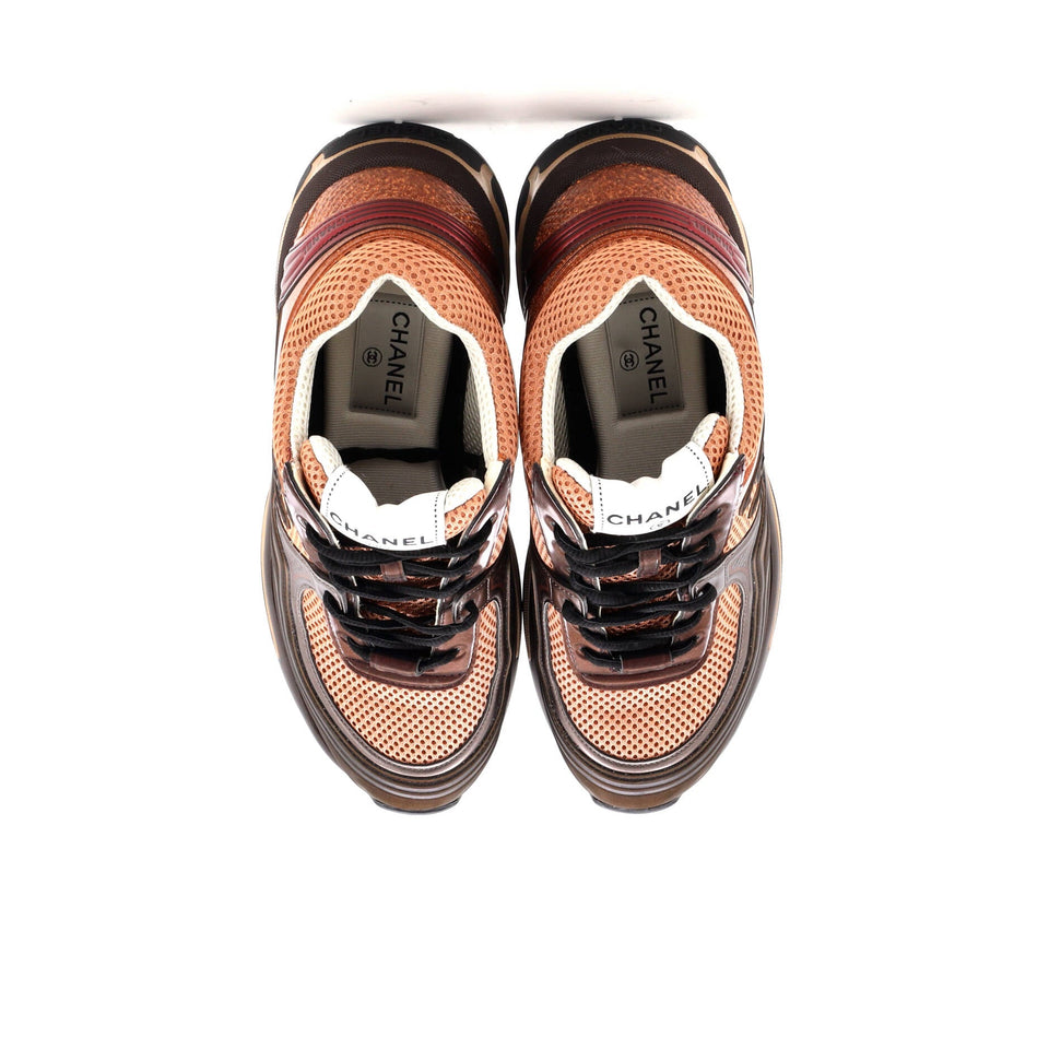 Women's CC Low-Top Sneakers Mesh and Laminated Leather