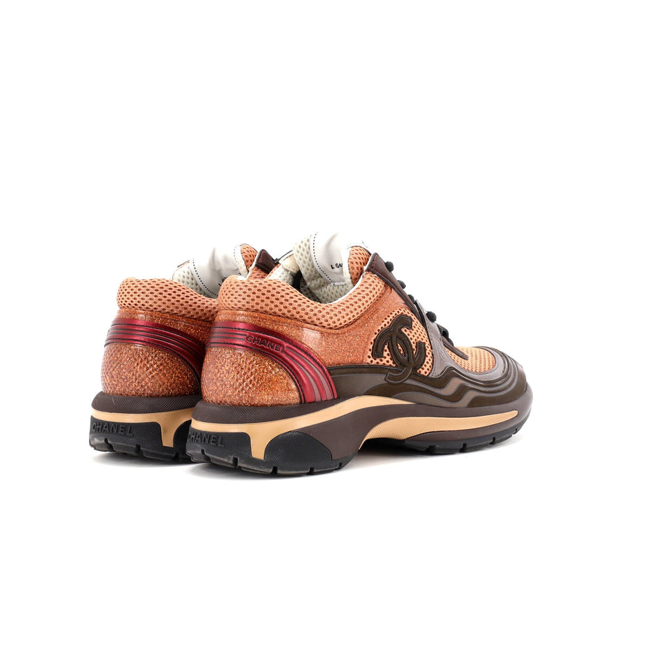 Women's CC Low-Top Sneakers Mesh and Laminated Leather