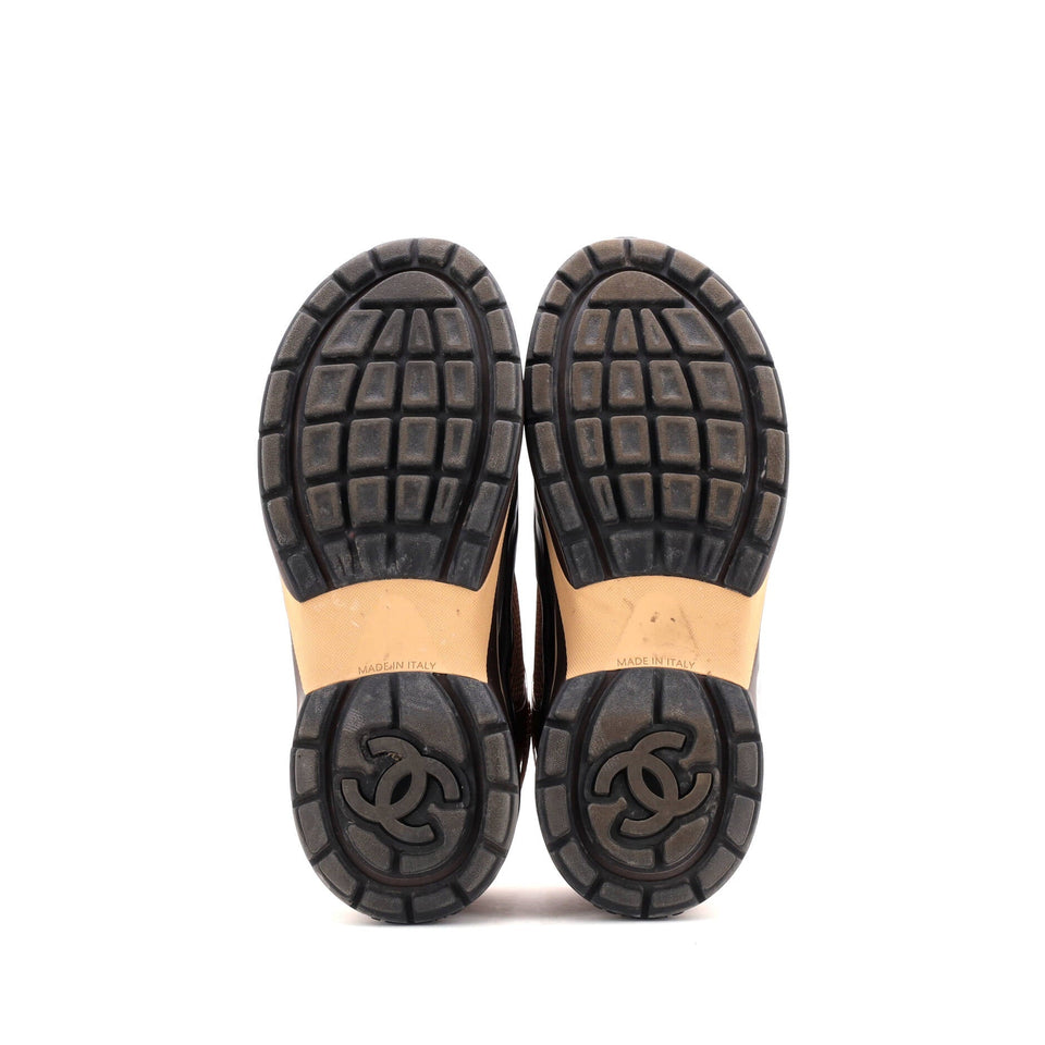 Women's CC Low-Top Sneakers Mesh and Laminated Leather