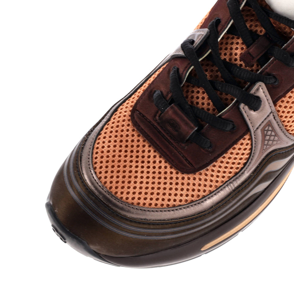 Women's CC Low-Top Sneakers Mesh and Laminated Leather