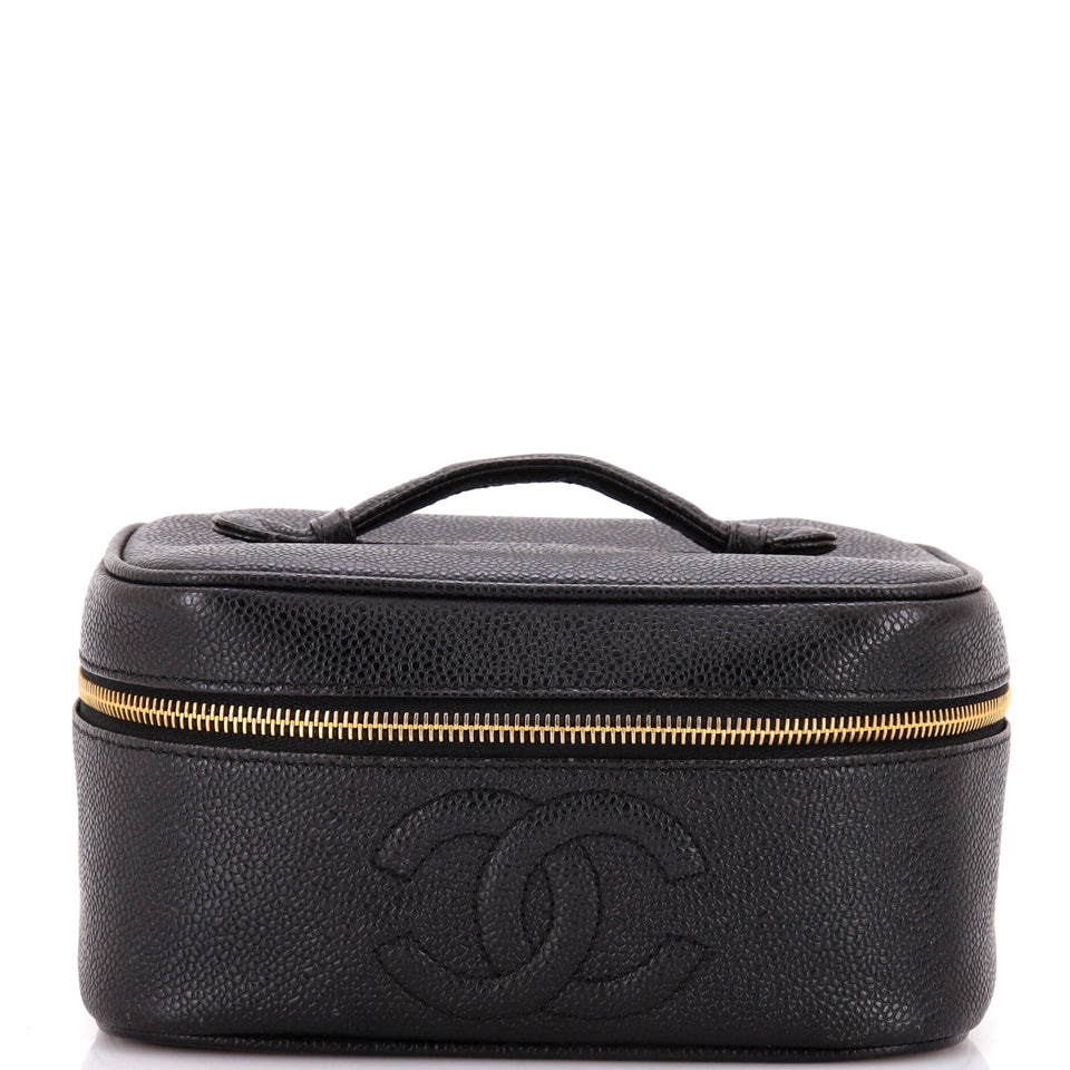 Vintage Timeless Cosmetic Case Caviar Medium