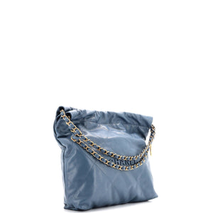 22 Chain Hobo Quilted Caviar Small