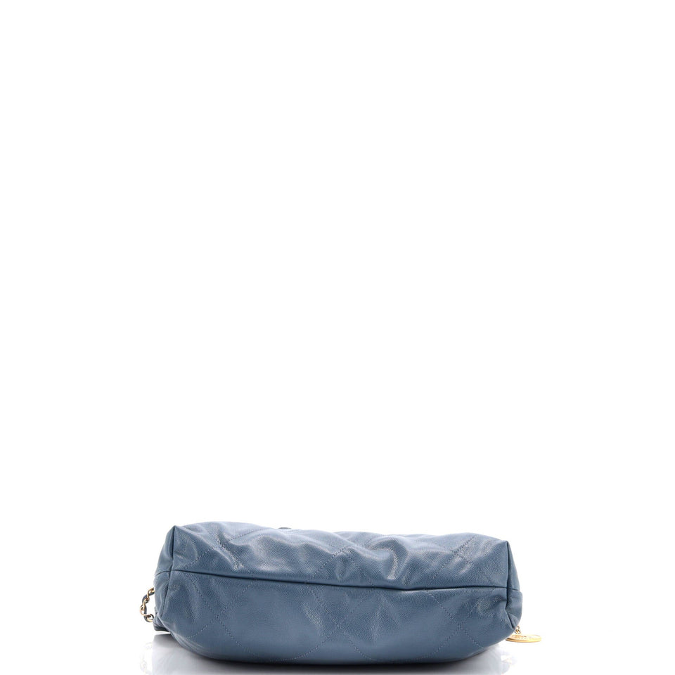 22 Chain Hobo Quilted Caviar Small