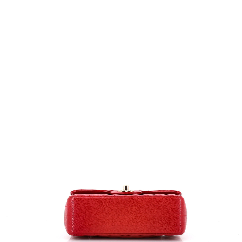 Classic Single Flap Bag Chevron Caviar Mini