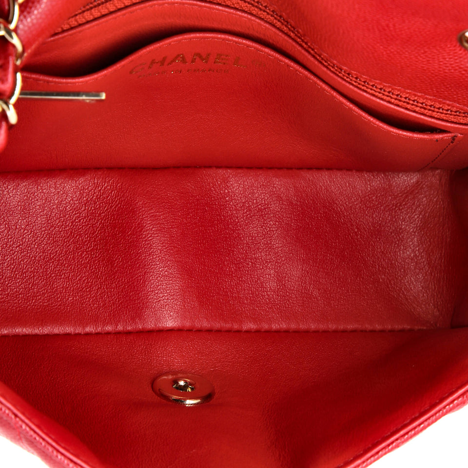 Classic Single Flap Bag Chevron Caviar Mini