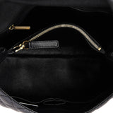 Coco Top Handle Bag Quilted Caviar with Lizard Medium