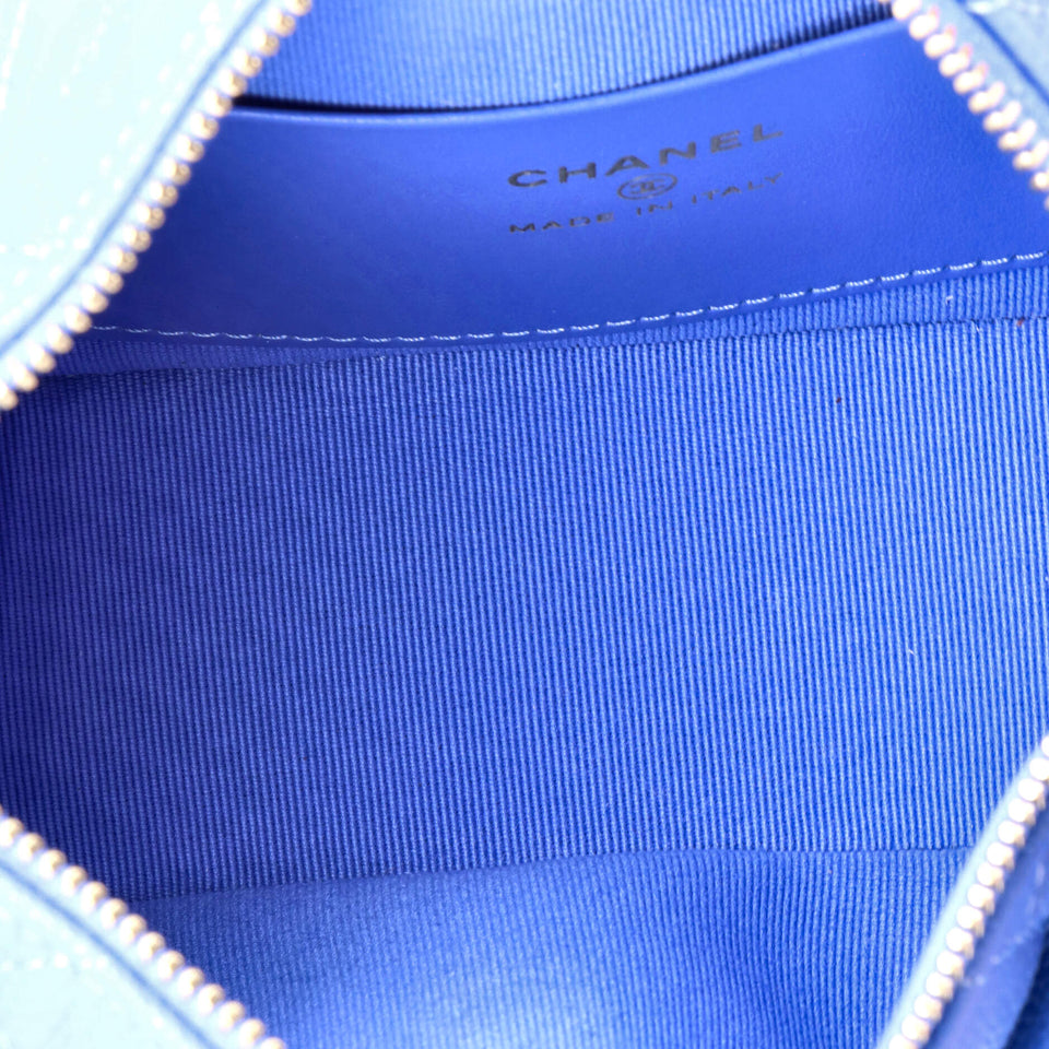 CC Hobo Clutch with Chain Quilted Caviar