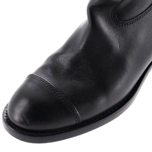Women's Cap Toe CC Mid-Calf Combat Boots Leather