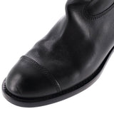 Women's Cap Toe CC Mid-Calf Combat Boots Leather