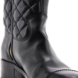 Women's Cap Toe CC Mid-Calf Combat Boots Leather