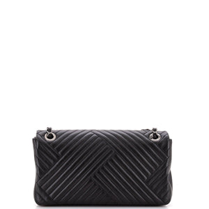 CC Crossing Flap Bag Chevron Lambskin Medium