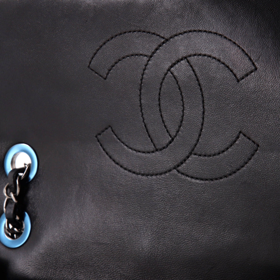 CC Crossing Flap Bag Chevron Lambskin Medium