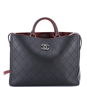 CC Shopping Tote Stitched Bullskin Large
