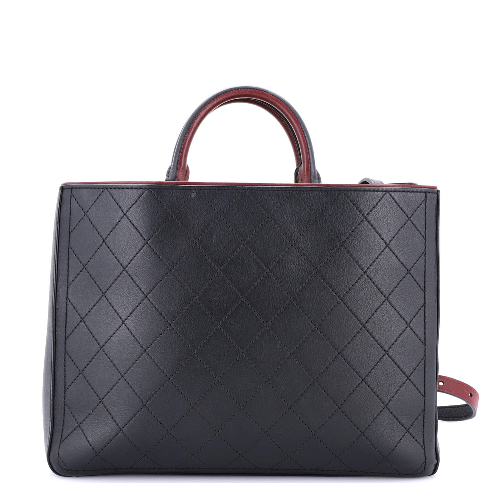 CC Shopping Tote Stitched Bullskin Large