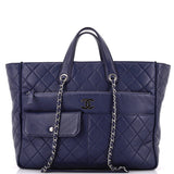 Ultra Pocket Shopping Tote Quilted Calfskin Large
