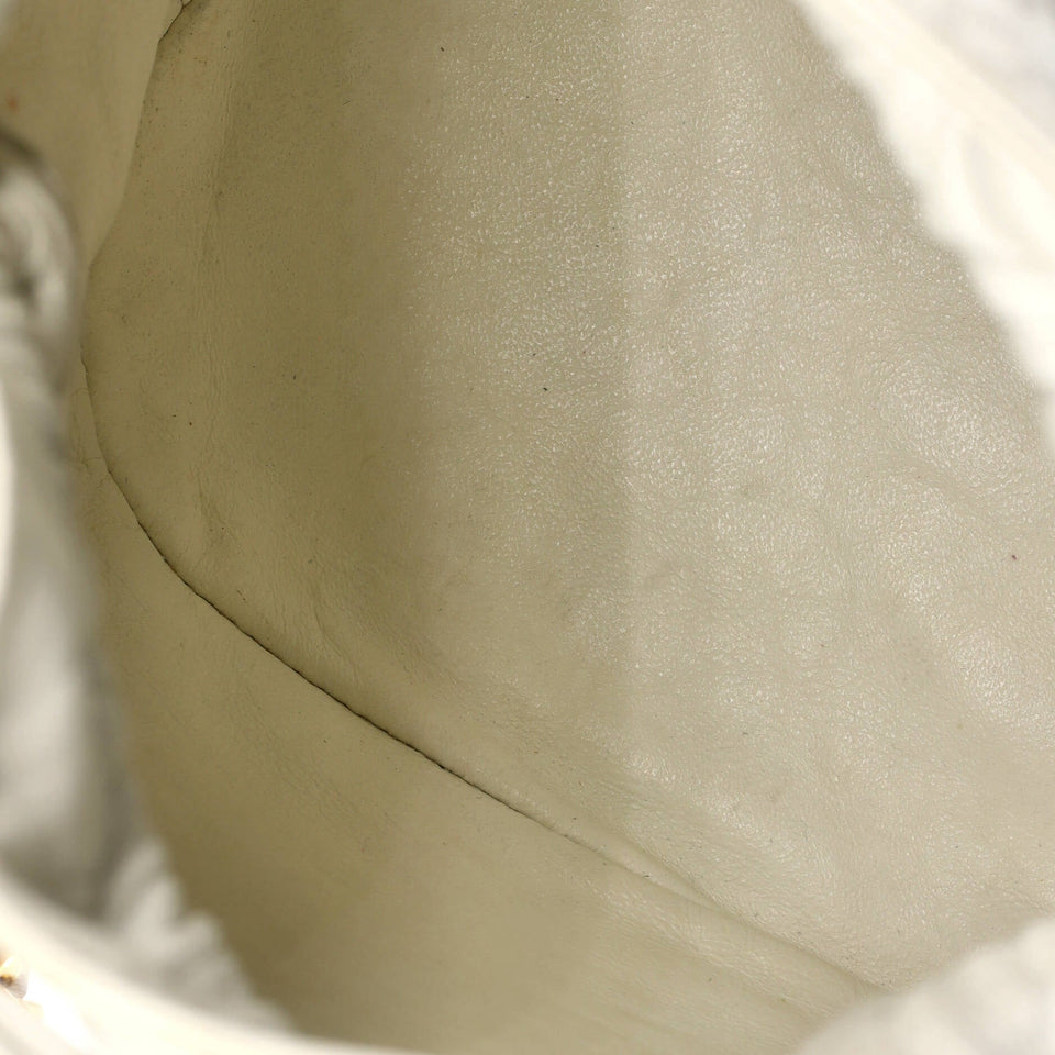 Vintage Drawstring Bucket Bag Quilted Lambskin Small