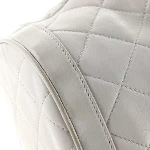 Vintage Drawstring Bucket Bag Quilted Lambskin Small