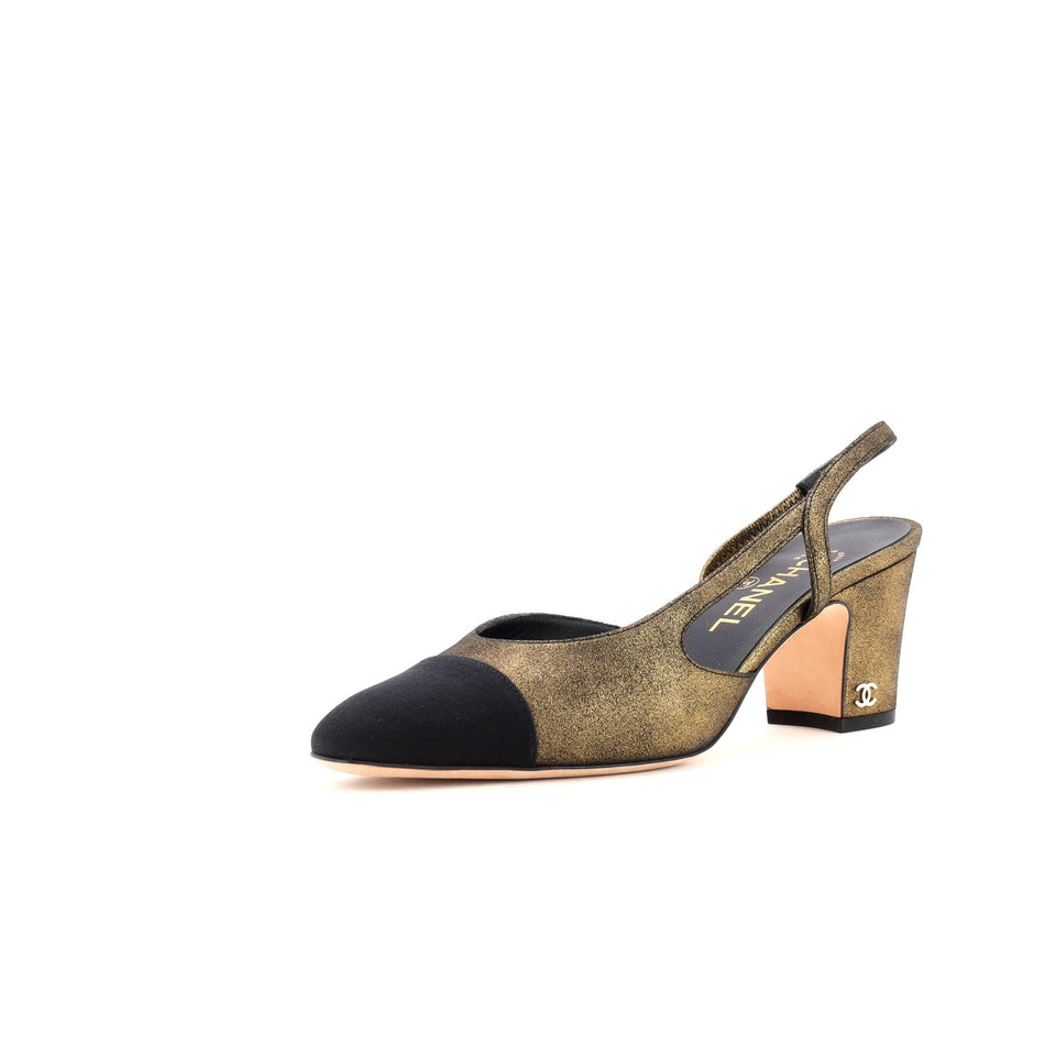 Women’s Cap Toe Slingback Pumps Leather