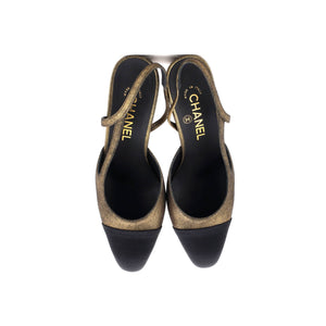 Women’s Cap Toe Slingback Pumps Leather