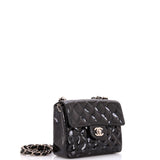 Vintage Square Classic Single Flap Bag Quilted Patent Mini