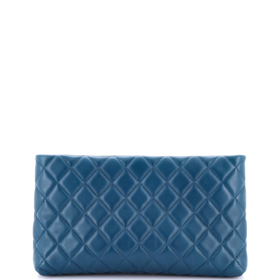 CC Kisslock Clutch Quilted Calfskin