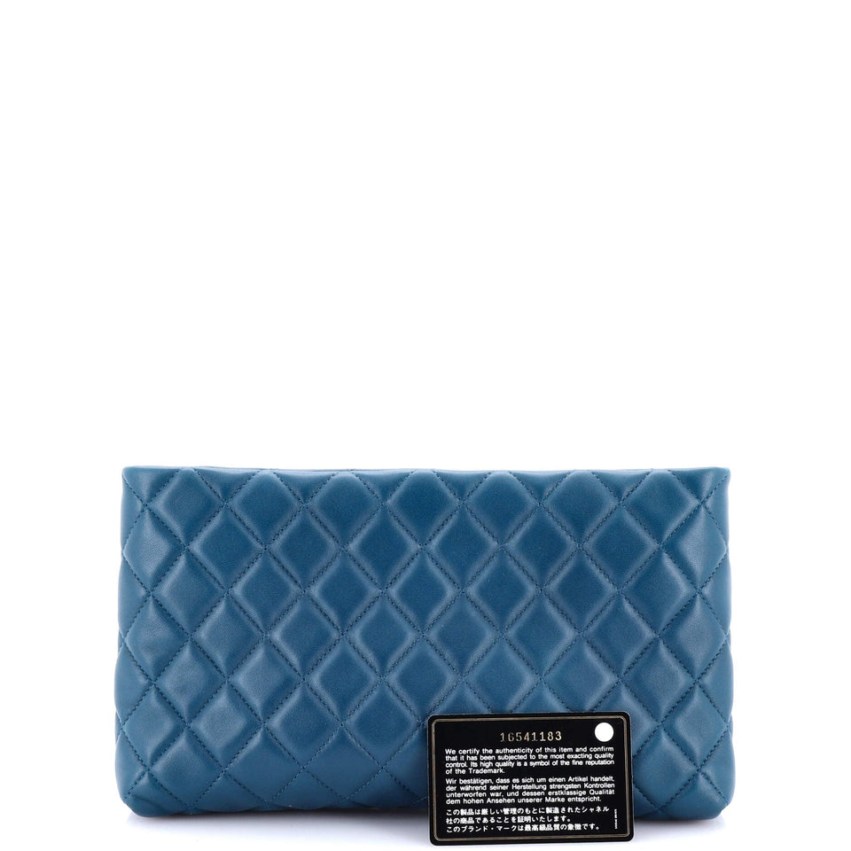 CC Kisslock Clutch Quilted Calfskin