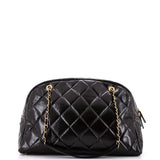 CC No. 5 Medallion Flap Chain Bowler Bag Quilted Patent Large