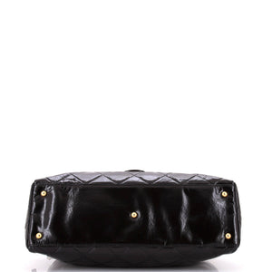 CC No. 5 Medallion Flap Chain Bowler Bag Quilted Patent Large