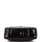 CC No. 5 Medallion Flap Chain Bowler Bag Quilted Patent Large