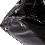 CC No. 5 Medallion Flap Chain Bowler Bag Quilted Patent Large