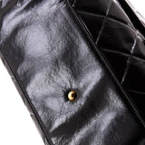 CC No. 5 Medallion Flap Chain Bowler Bag Quilted Patent Large