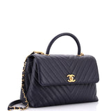 Coco Top Handle Bag Chevron Caviar Medium