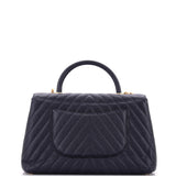 Coco Top Handle Bag Chevron Caviar Medium