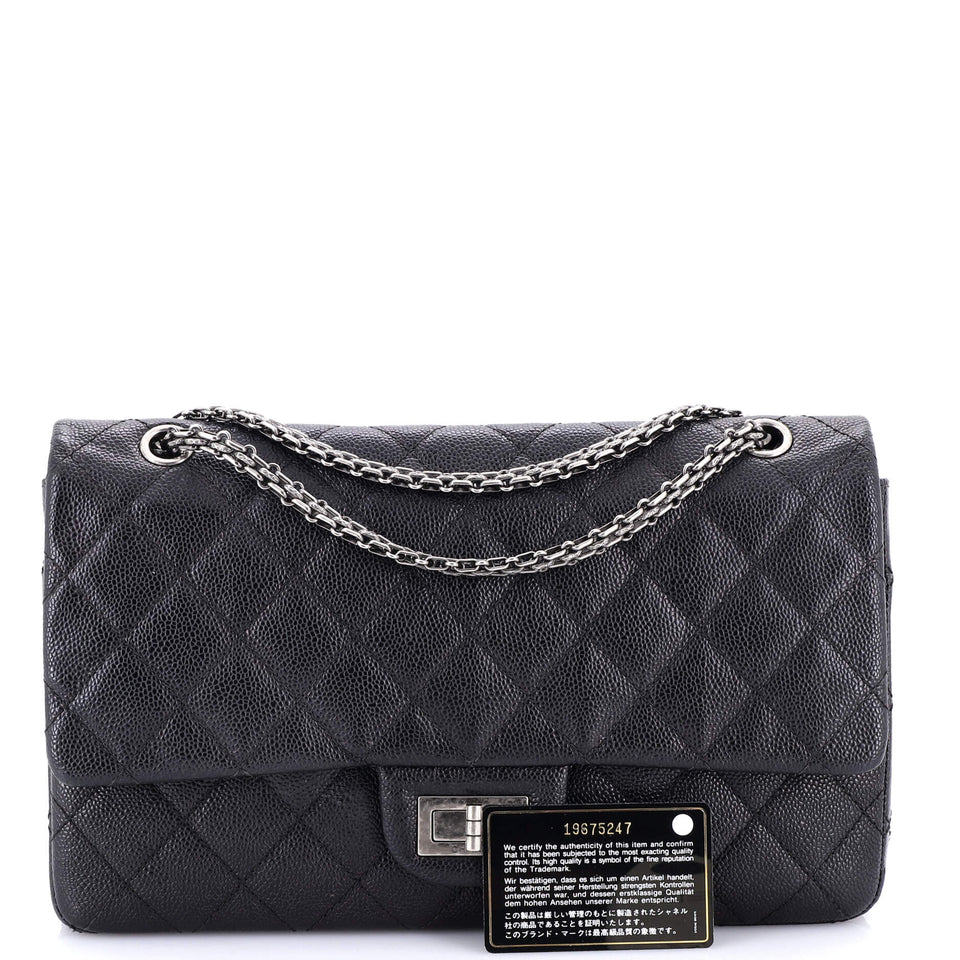 Reissue 2.55 Flap Bag Quilted Caviar 227